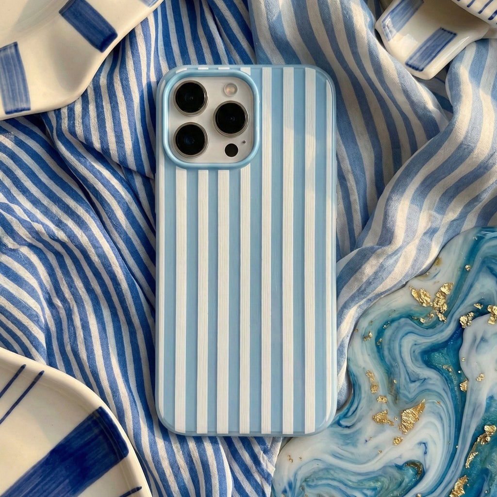 Blue Candy Stripe Soft Cover case