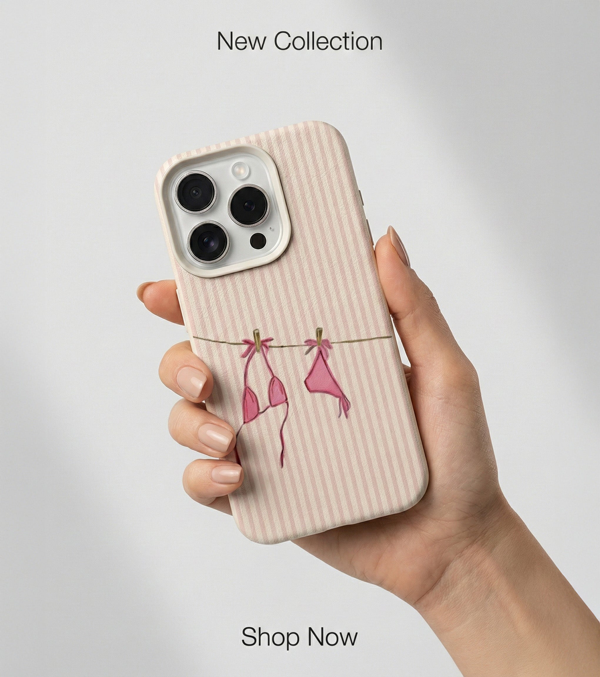 Blue Ocean Bikini Letter Pattern Phone Case