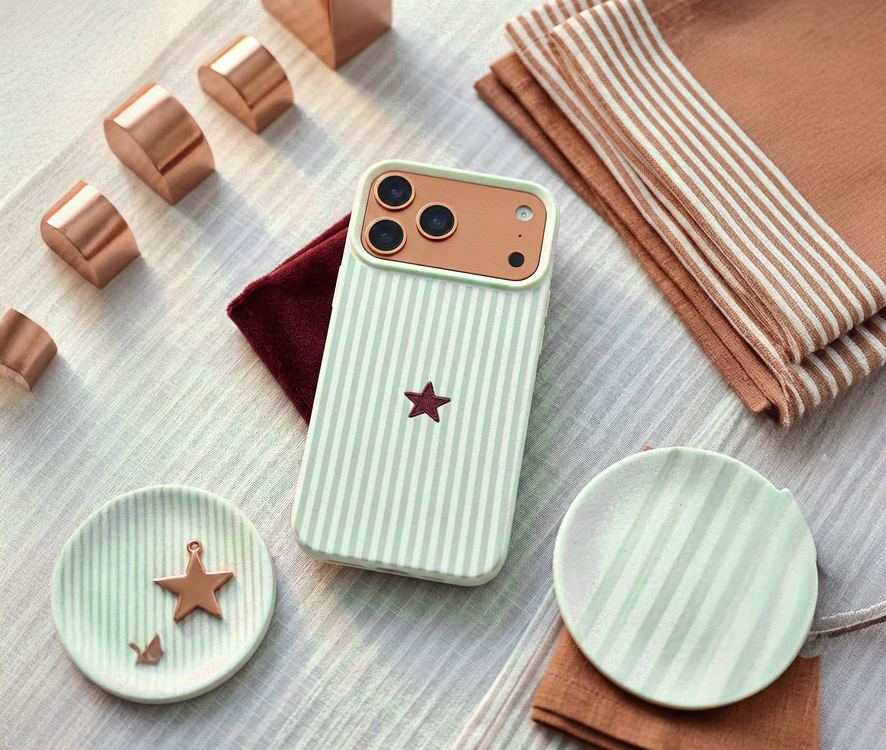 Blue Striped Star iPhone Case