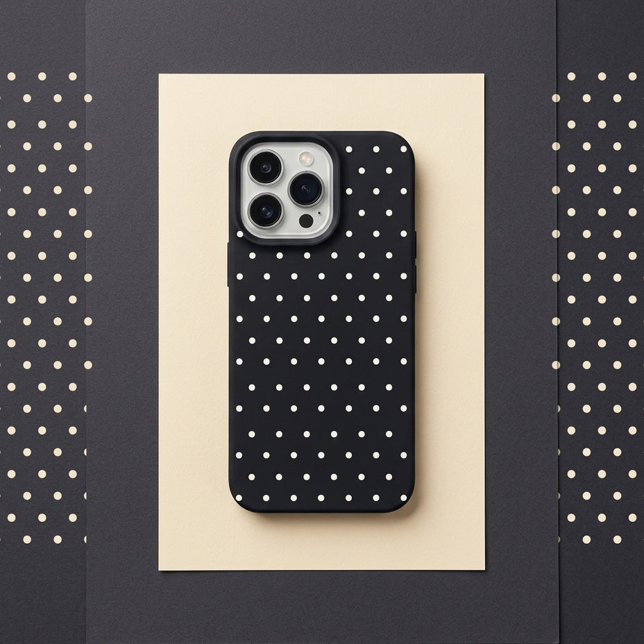 Korean INS White Polka-Dot iPhone Case