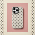 Classic Black Polka Dots Cream iPhone Case