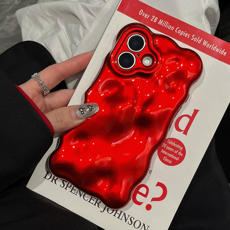 Crimson Ripple | Metallic Liquid-Water Wave Case