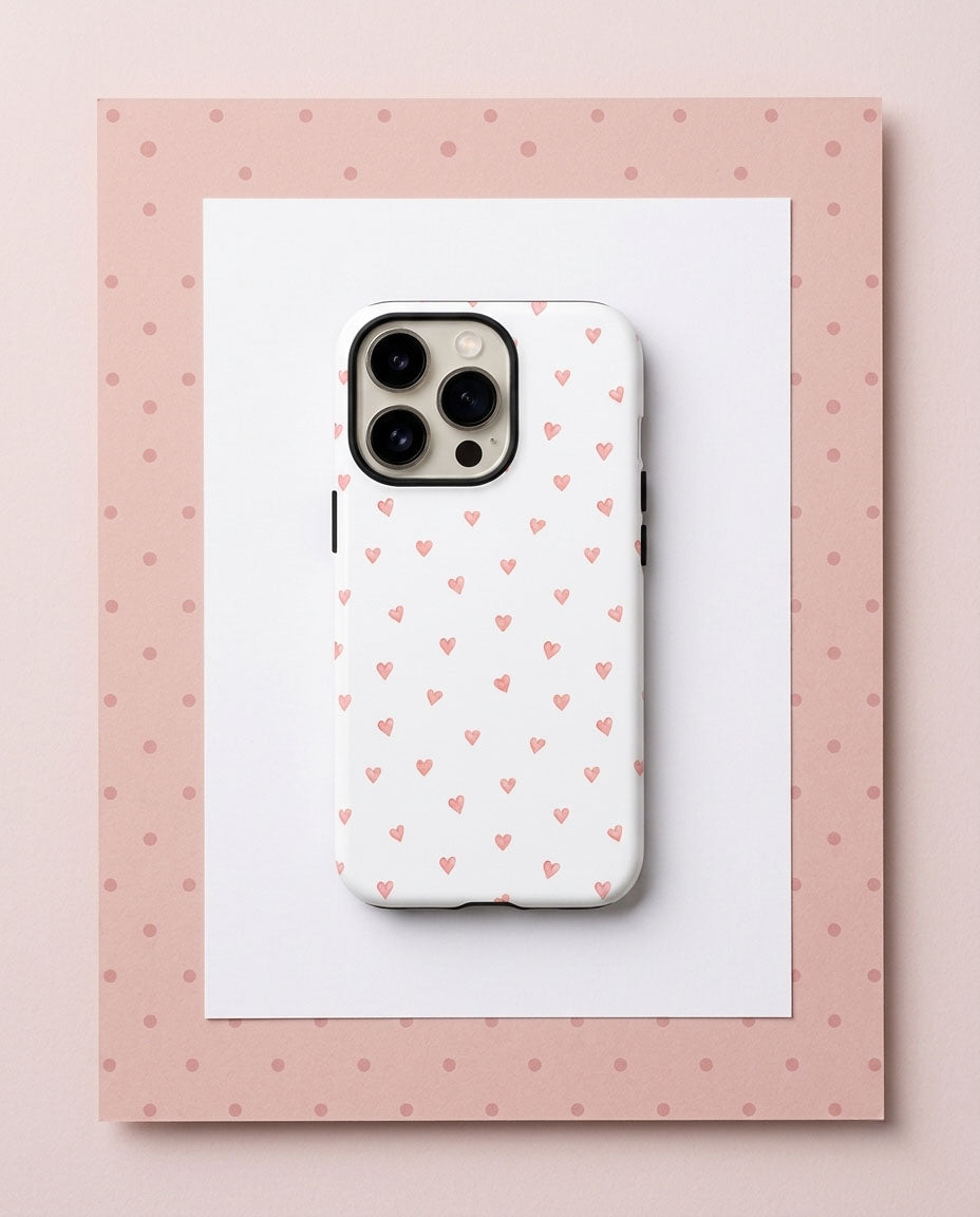 Mini Hearts iPhone Case — Magnetic Back Cover