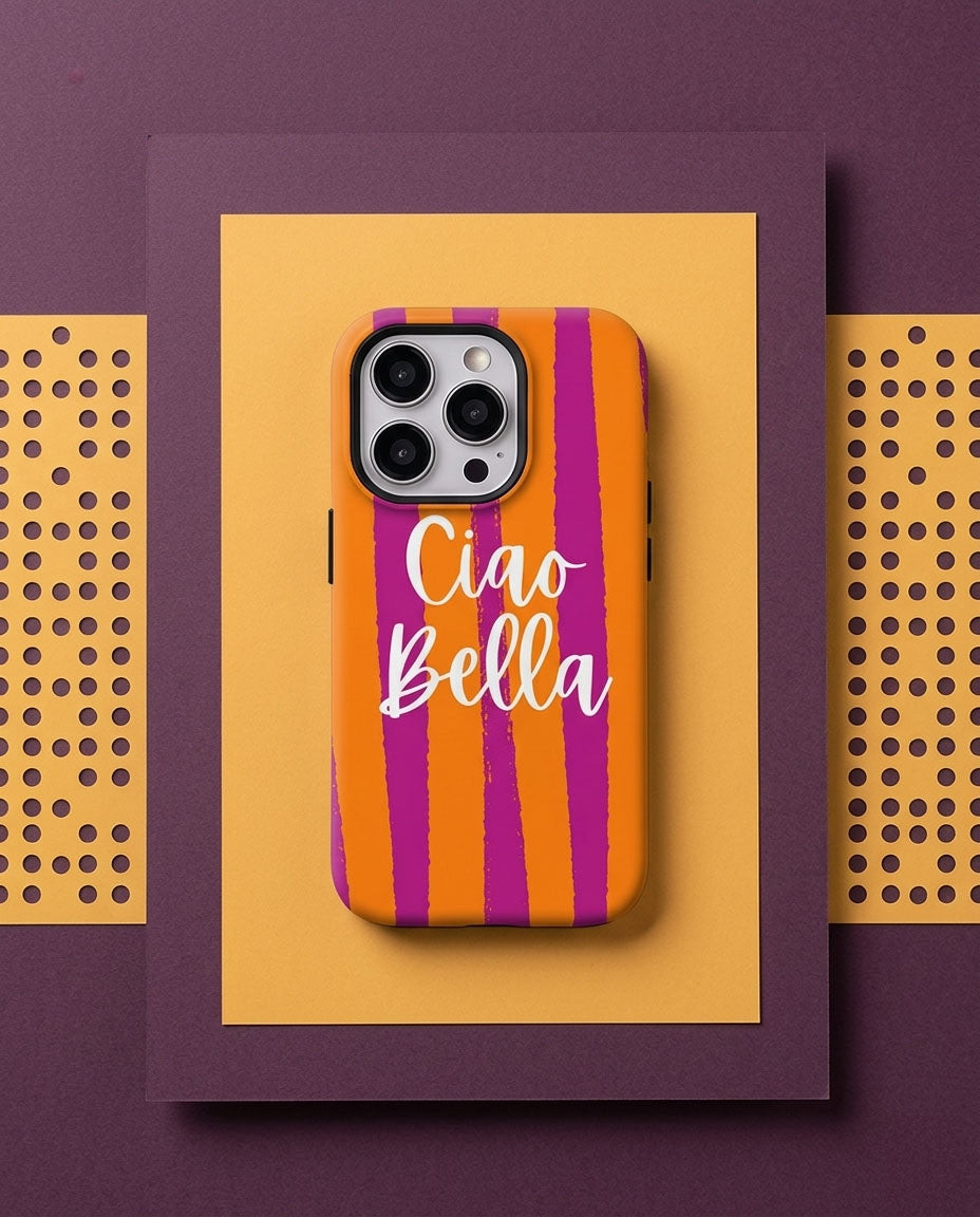 Ciao Bella Stripes iPhone Case — MagneticTough