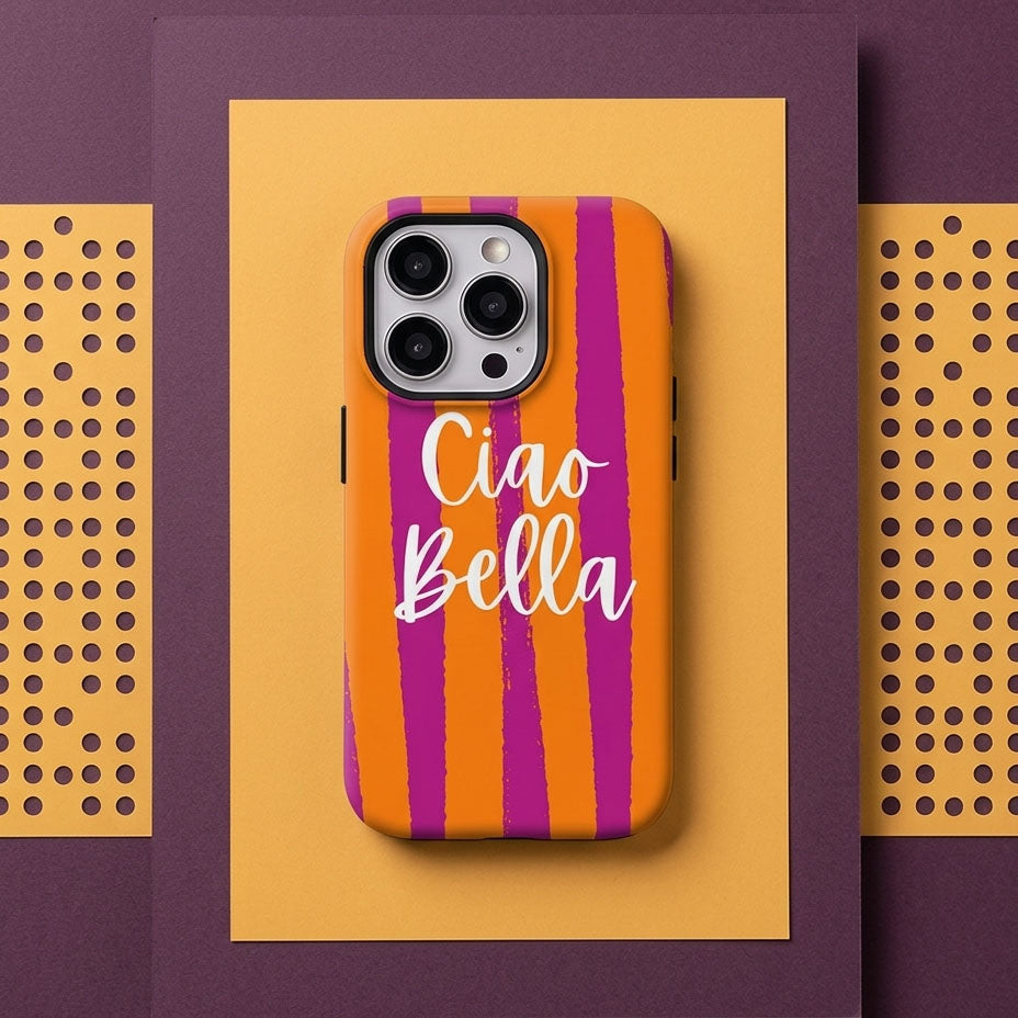 Ciao Bella Stripes iPhone Case — MagneticTough