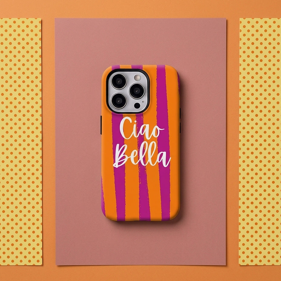 Ciao Bella Stripes iPhone Case — MagneticTough