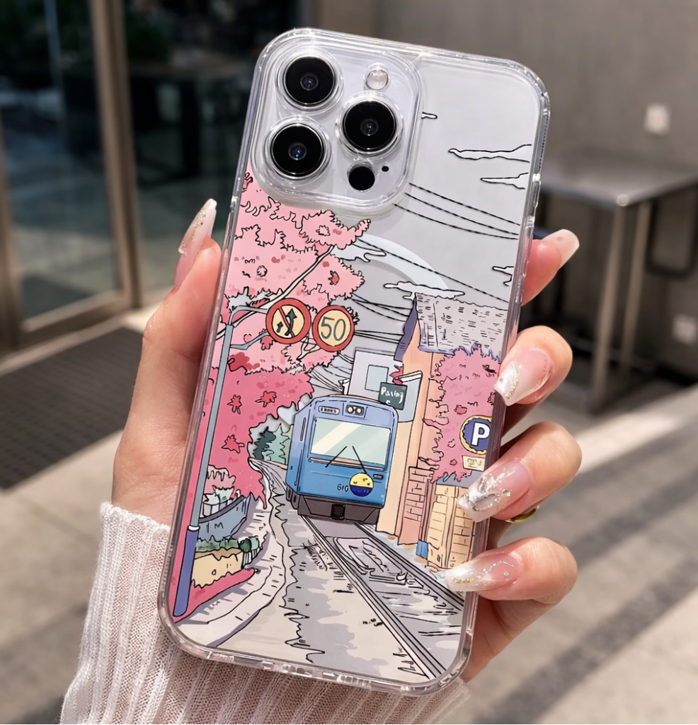 Sakura Train Aesthetic iPhone Case