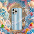 Blue Candy Stripe Soft Cover case