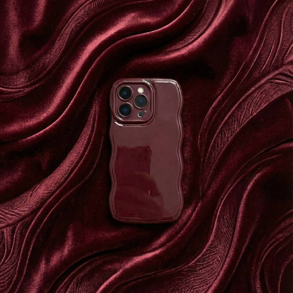 Wine Red Air Bag Wave Case