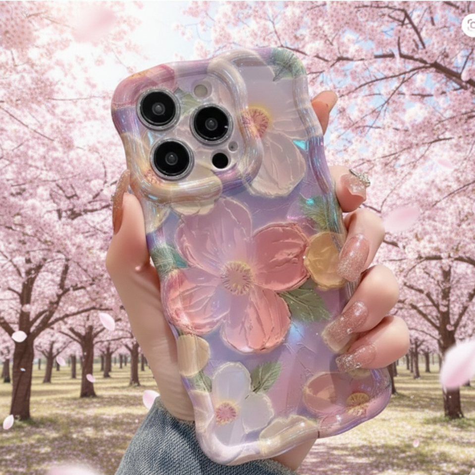 Impressionist Bloom | Hand-Textured 3D Oil Painting Case