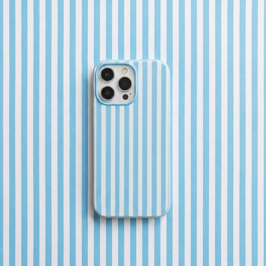 Blue Candy Stripe Soft Cover case