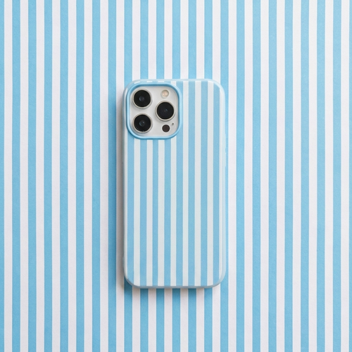 Blue Candy Stripe Soft Cover case