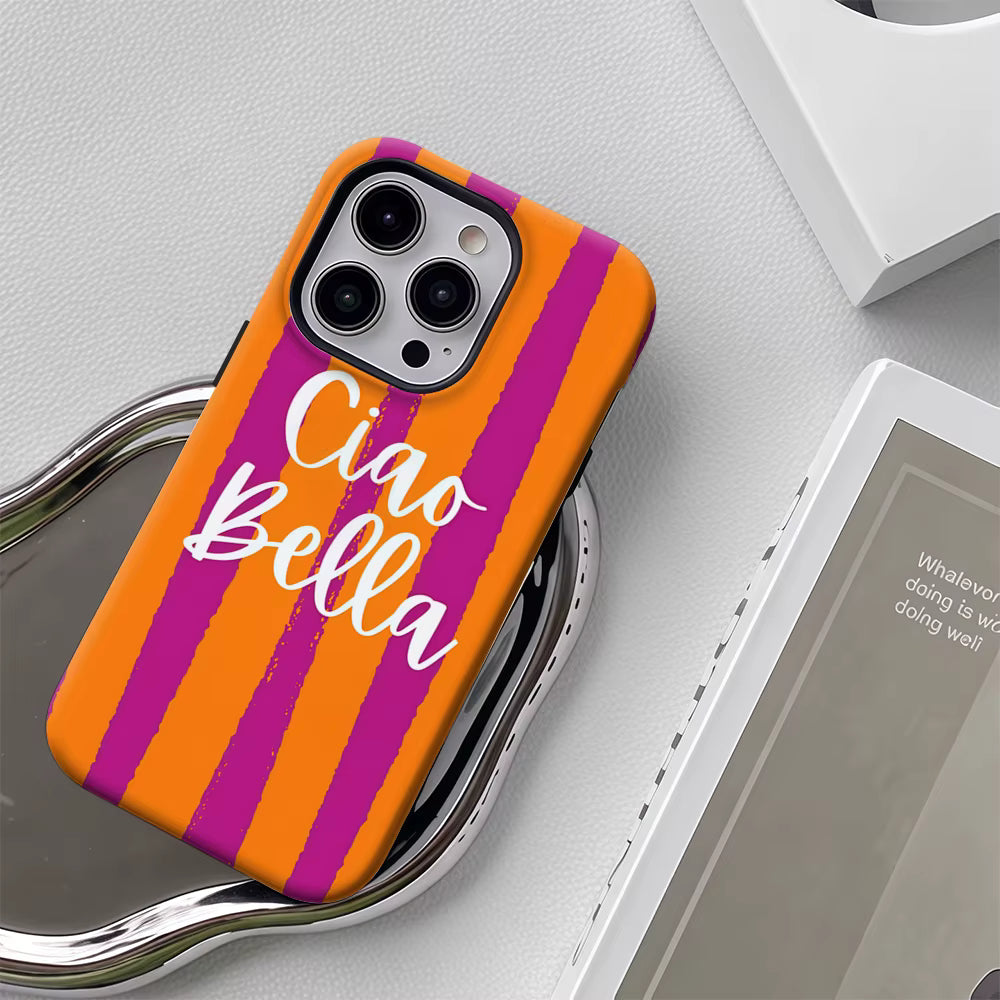 Ciao Bella Stripes iPhone Case — MagneticTough