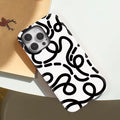 Art Lines iPhone Case — Luxury Double-Layer Back Cover