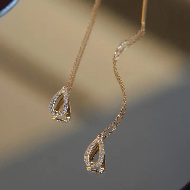 Crystal charm drop earrings butterfly kawaii