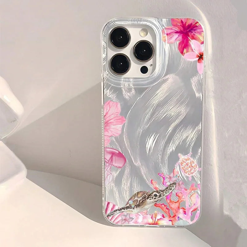 Floral Mix coquette aesthetic phone case for iPhone