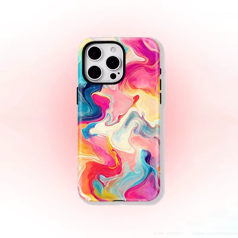 Coloured Line Patterns iPhone Case