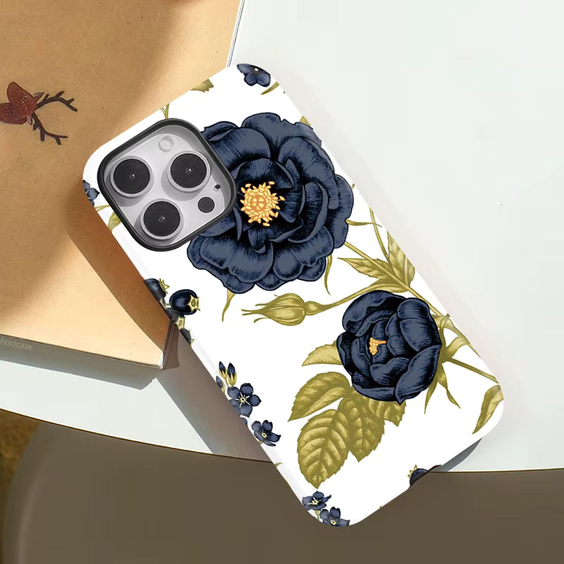 Flower Painting Phone Case — Double-Layer Back Cover