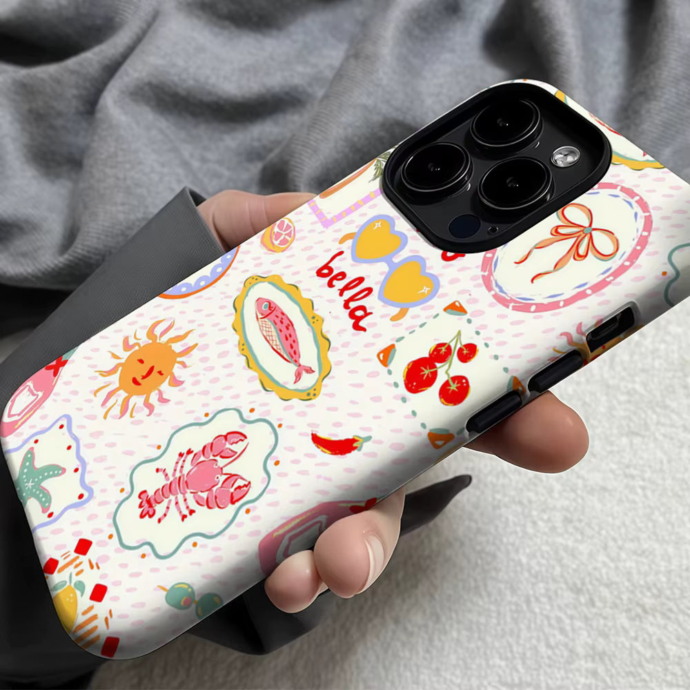 Ciao Bella iPhone Case — Italian Summer Double-Layer Tough Magnetic Cover