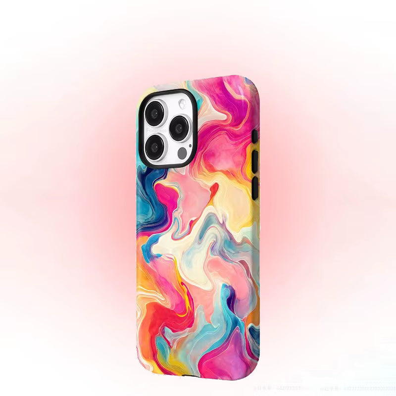 Coloured Line Patterns iPhone Case