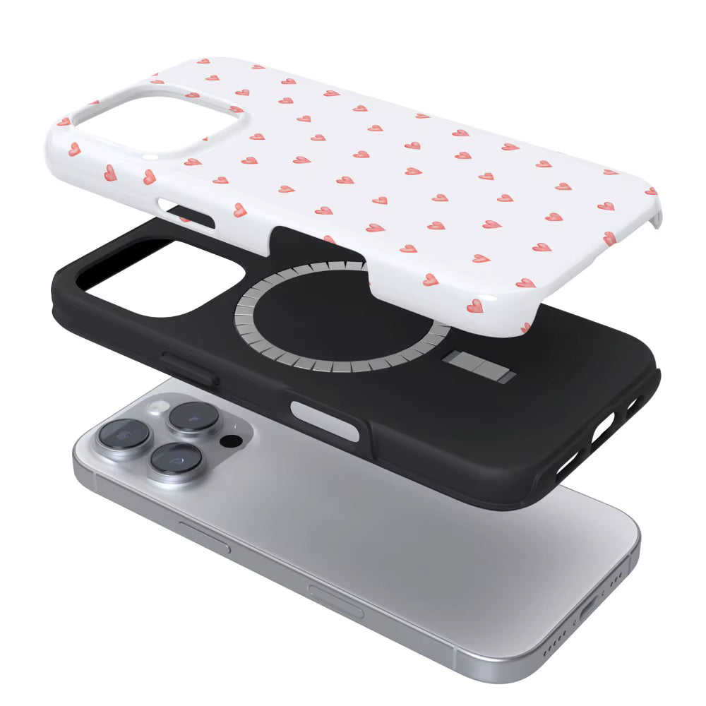 Mini Hearts iPhone Case — Magnetic Back Cover