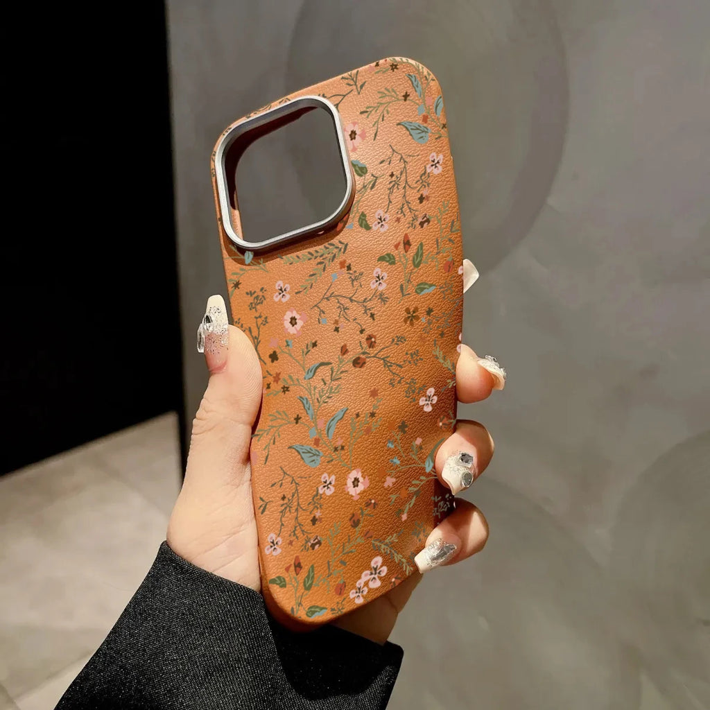 Floral matte texture case colour variants