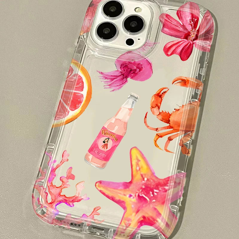Summer Grapefruit case — grapefruit jellyfish crab soda summer coastal aesthetic