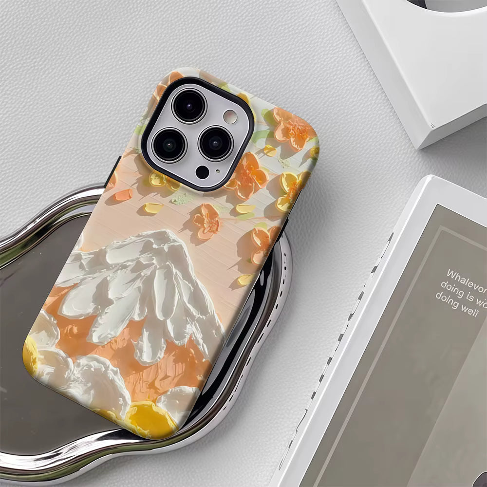 Cream Mountain Blossom iPhone Case — Magnetic