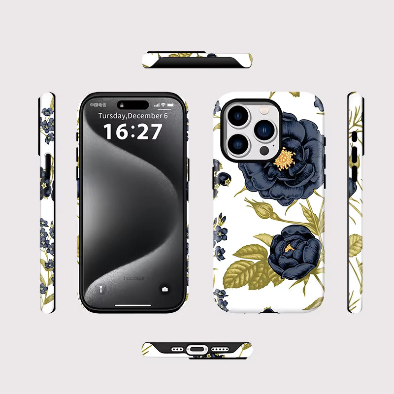 Flower Painting Phone Case — Double-Layer Back Cover