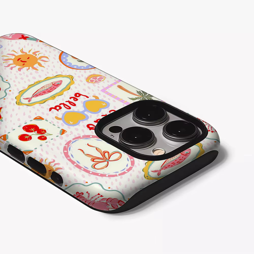 Ciao Bella iPhone Case — Italian Summer Double-Layer Tough Magnetic Cover