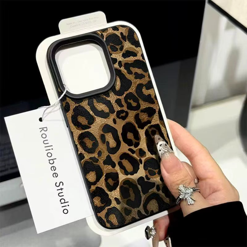 INS Brown Leopard Print iPhone Case