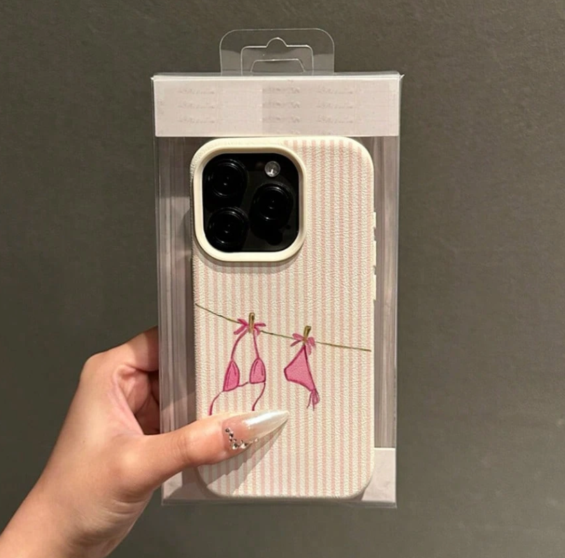 Blue Ocean Bikini Letter Pattern Phone Case