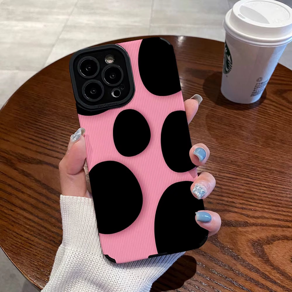Pink Cow Print Aesthetic Case | Soft Silicone