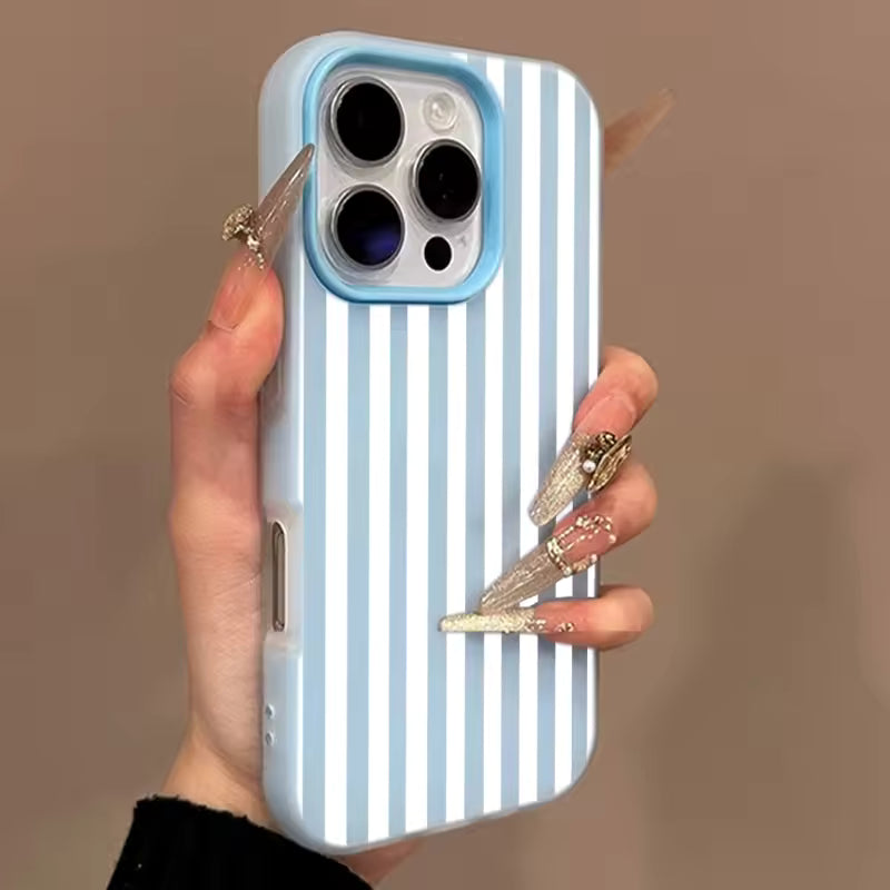 Blue Candy Stripe Soft Cover case