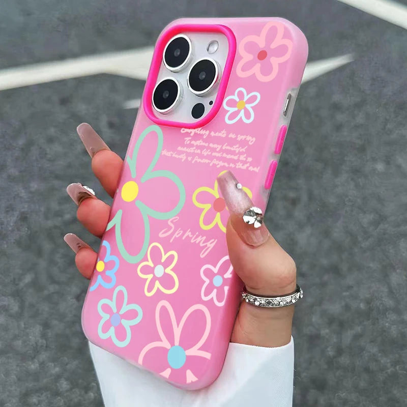 Cherry Blossom Pink spring jelly bumper phone case kawaii floral aesthetic