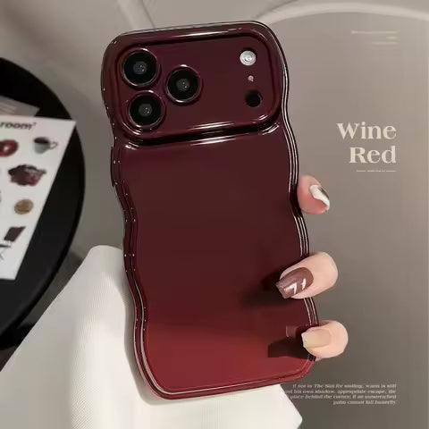 Wine Red Air Bag Wave Case