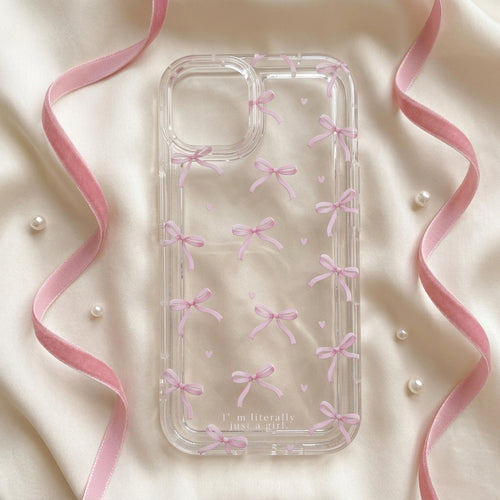 Bow & Heart Clear Case for iPhone — Coquette