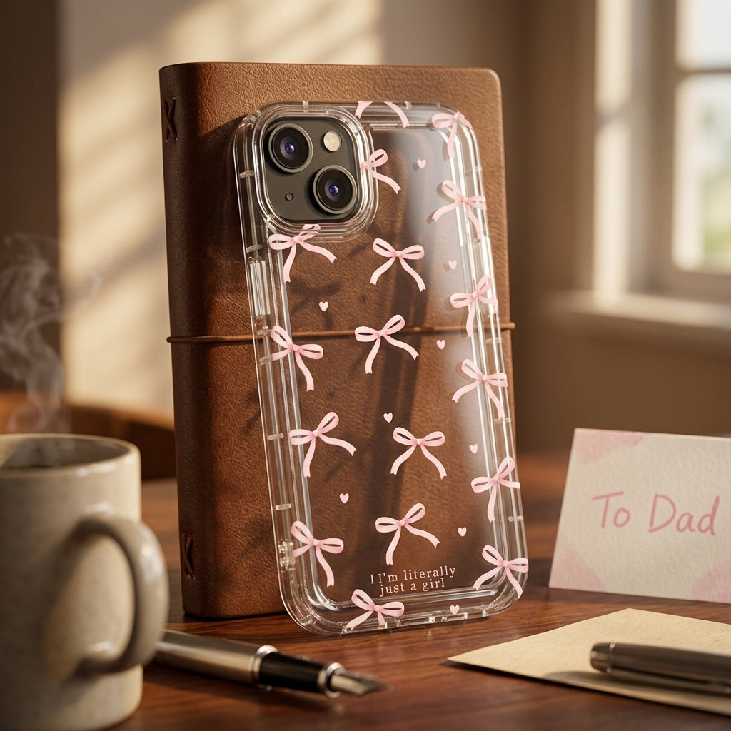 Bow & Heart Clear Case for iPhone — Coquette