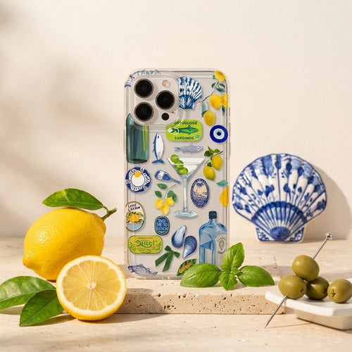 Amalfi Lemon Sticker Case for iPhone
