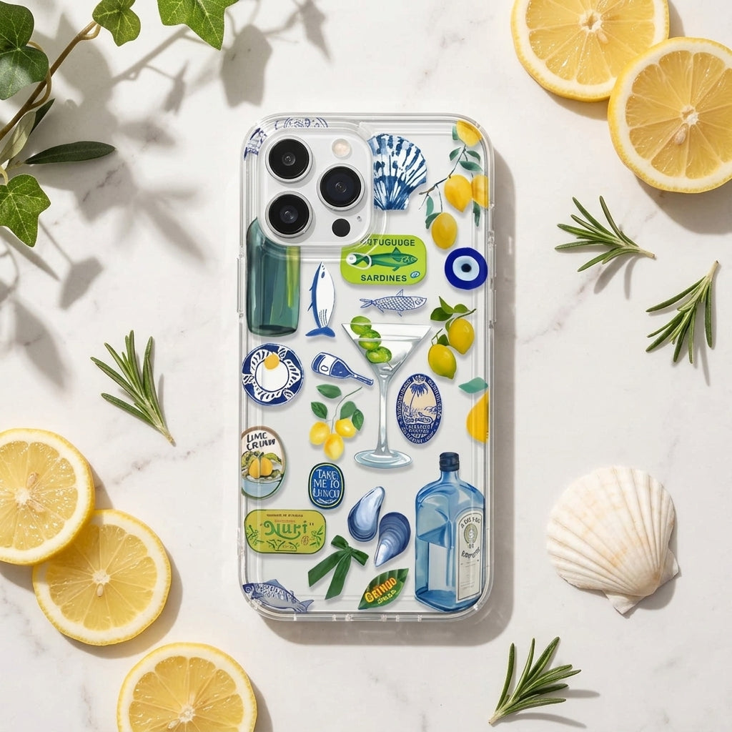 Amalfi Lemon Sticker Case for iPhone