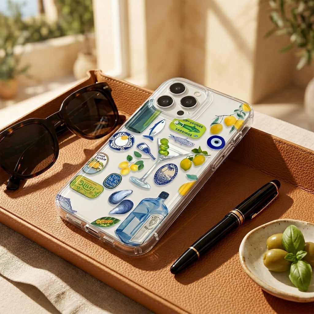 Amalfi Lemon Sticker Case for iPhone