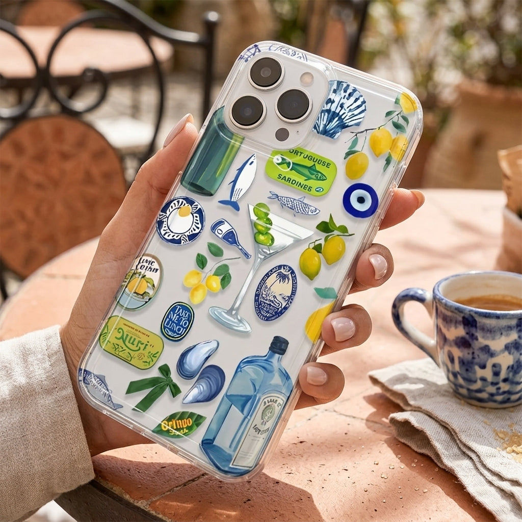 Amalfi Lemon Sticker Case for iPhone