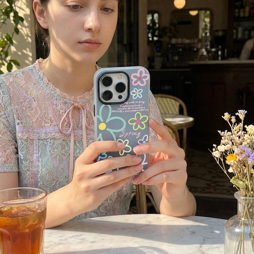 Baby Blue Garden Jelly Bumper Case iPhone