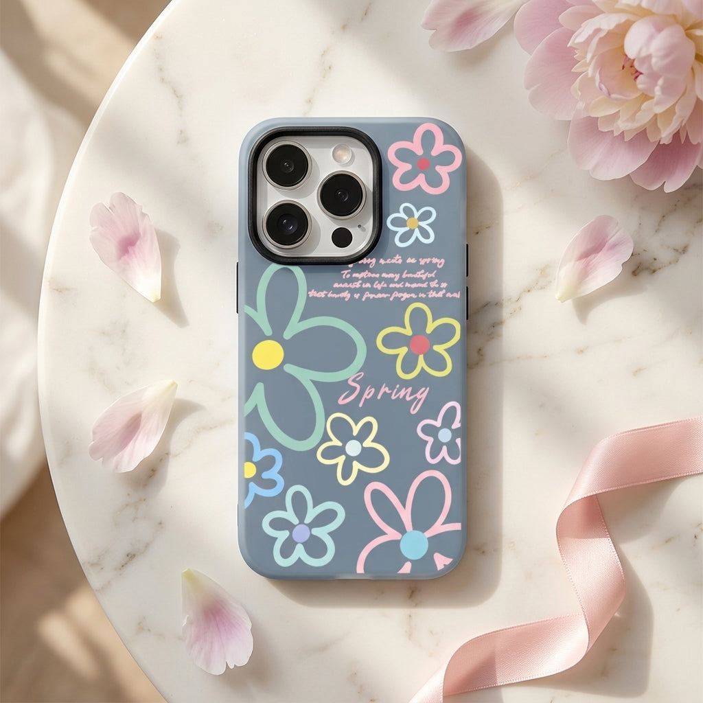 Baby Blue Garden Jelly Bumper Case iPhone