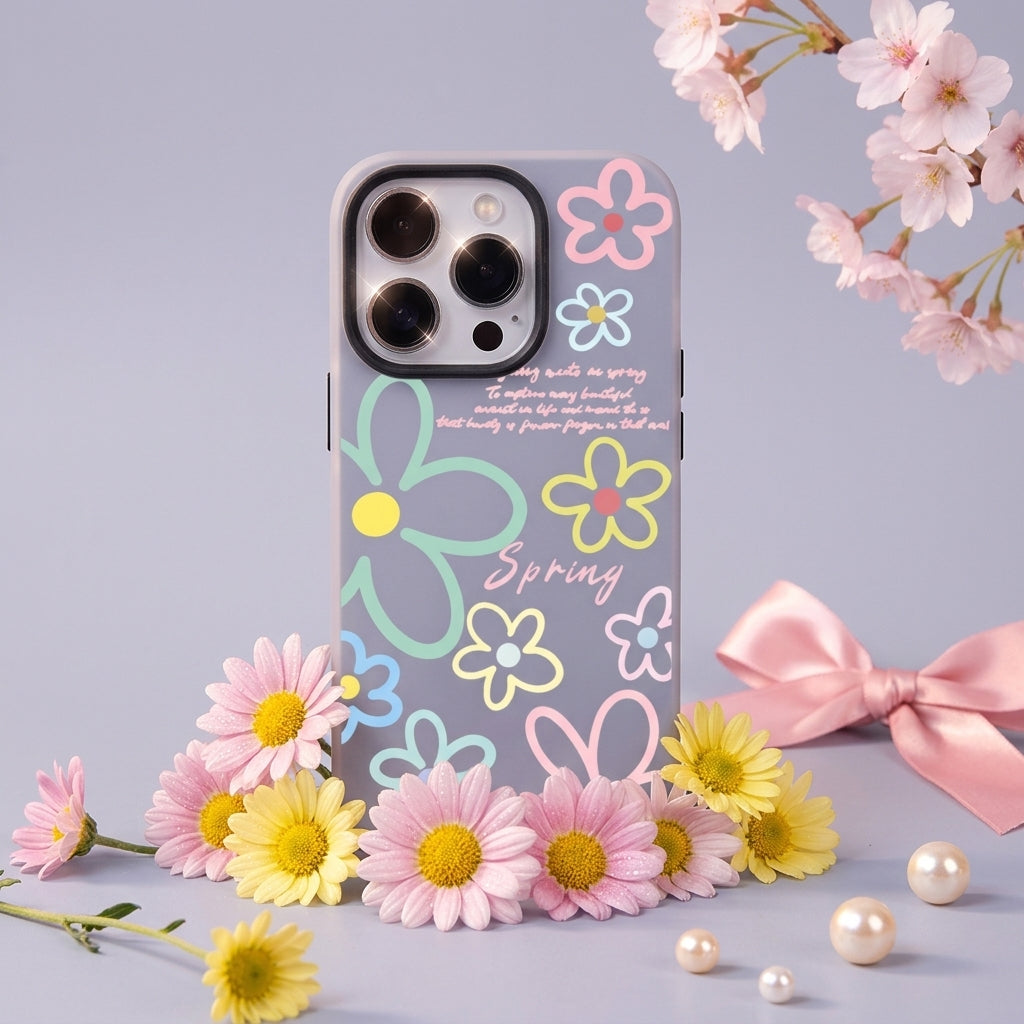 Baby Blue Garden Jelly Bumper Case iPhone
