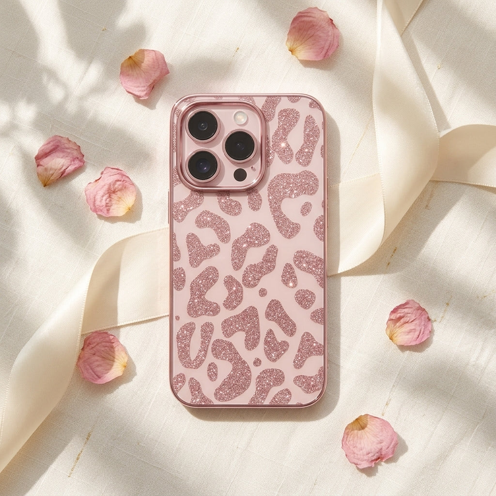 Pink Leopard Glass Case for iPhone