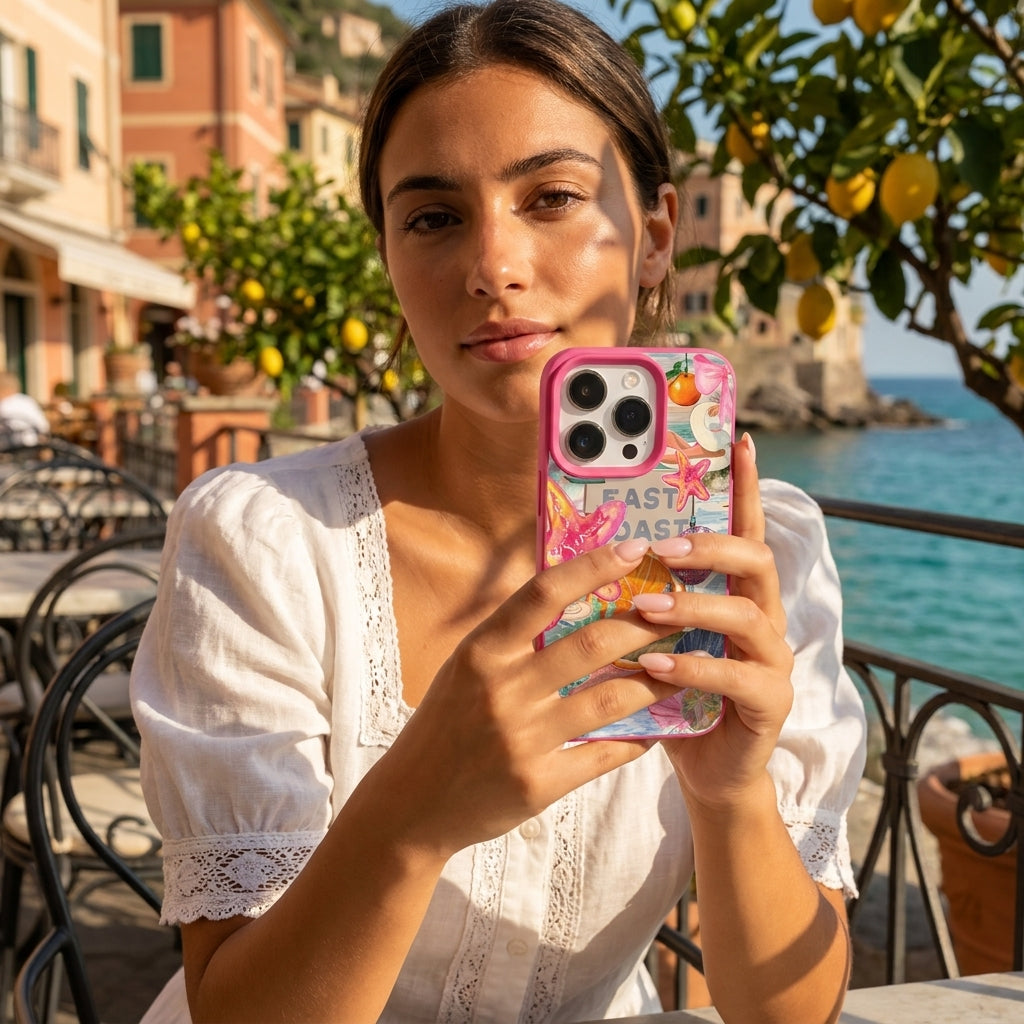 East Coast Retro Sticker Case iPhone