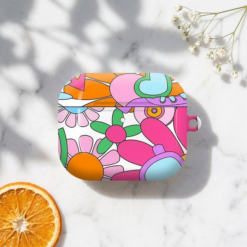 Kawaii Floral Pop-Art AirPods Case for Pro