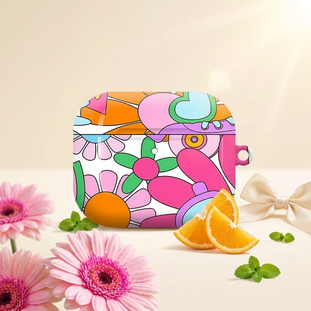 Kawaii Floral Pop-Art AirPods Case for Pro