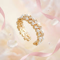 Pearl & Crystal Gold Statement Ring